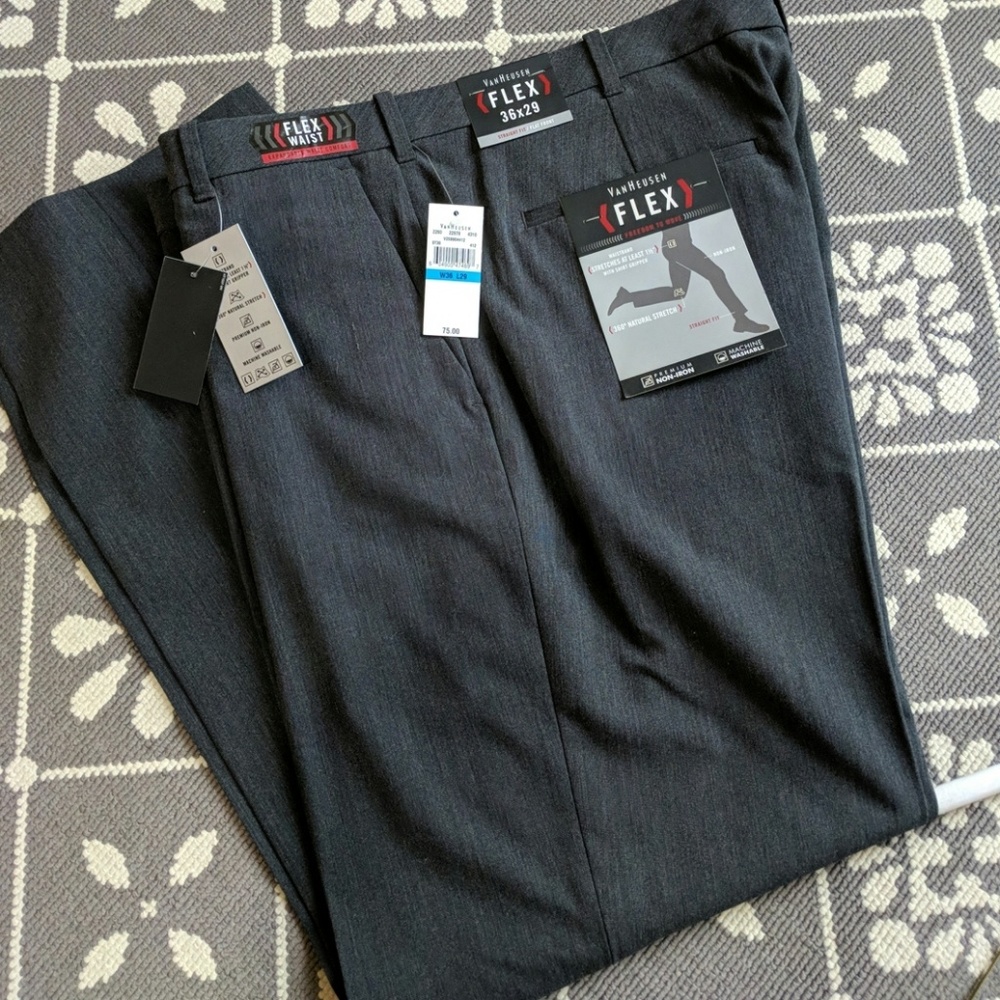 NWT Van Heusen gray dress pants 36x29
